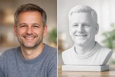 3D Paar Skulptur Büste nach Foto personalisi...