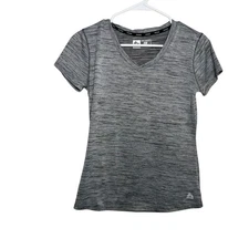 RBX T-Shirt Women's Small Gray V-Neck Short Sleeve Heather Athletic Active