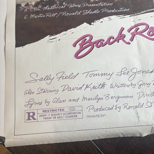 Original 1981 Movie House Poster “Back Roads” 27x41 Sally Field Tommy Lee Jones - Picture 13 of 19