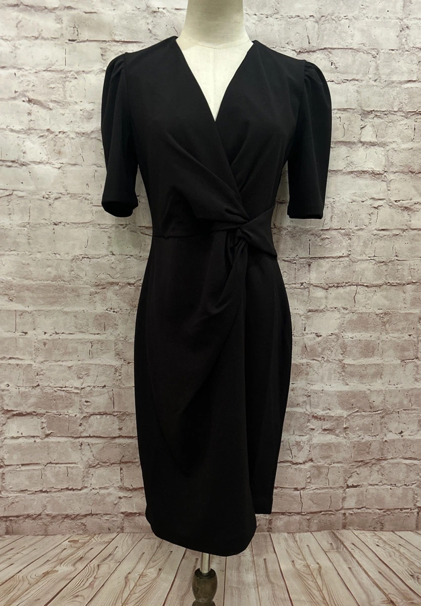 slim fit dress slacks Dkny Women's Cap-Sleeve Drop Waist Shirt Dress - Black