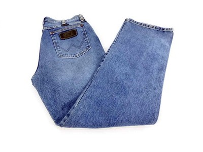 Wrangler Jeans Herren Regular Fit blau geknöpft Baumwolle 12SG91D W31 L32 (15033