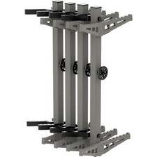 Mini bastón de escalada Novix de doble paso clásico gris paquete de 4