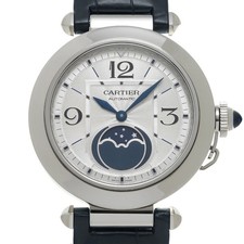 CARTIER Pasha de Cartier Moonphase 41mm WSPA0030 Men Silver/Blue #W1334