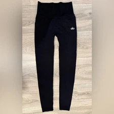 Alo High-Waist Airbrush Scrunch Leggings Black XS