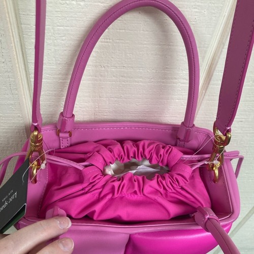 New Kate Spade Purse Boxxy Tote Vivid Snap Pink Quilted Handbag - Picture 8 of 16
