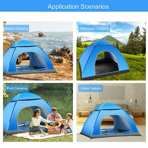 3-4Person Automatic Instant Double Layer Pop -Up Camping Tent Waterproof Outdoor - Picture 18 of 21