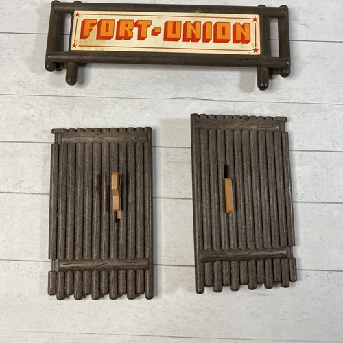 Vintage Playmobil Fort Union Replacement Parts Sign Doors