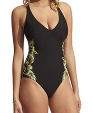 Seafolly Eco Island in the Sun DD One-Piece L67326 Women Swimsuit Size US 12