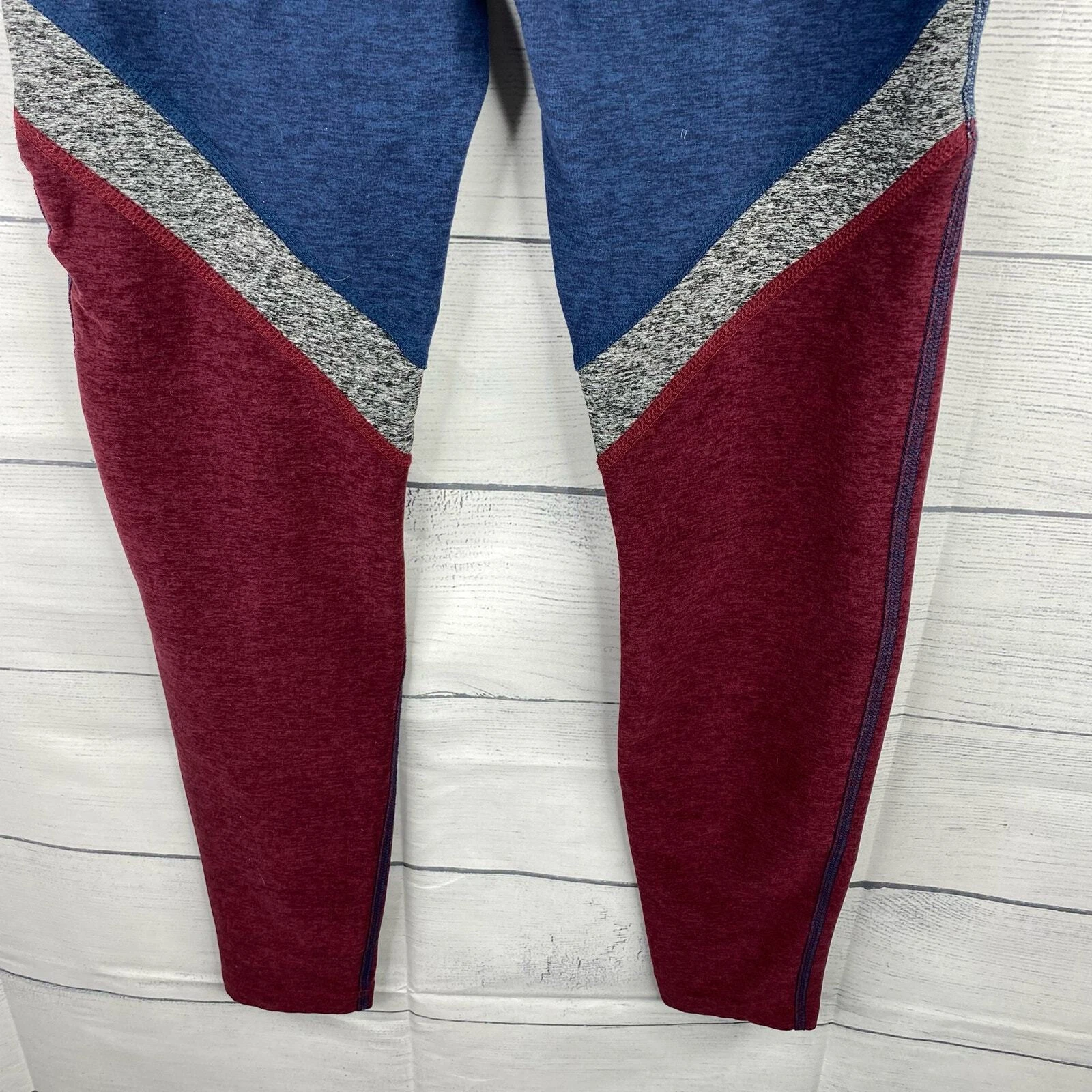 beyond-yoga spacedye tri-panel high waisted midi leggings