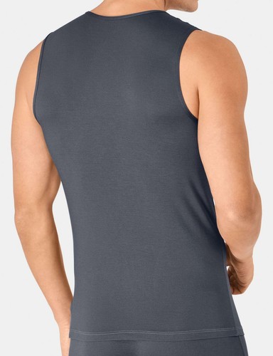 Mens Sleeveless Vest Grey Sloggi Men Vest Tank Top T-Shirt Vest Grey XXL - Picture 2 of 3
