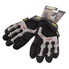 Smittybilt 1505 Trail Gloves; Black/Gray Logo; Xlarge