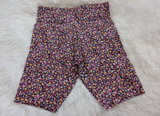 Girls High-Waisted Floral Print Biker Shorts, cycling shorts tights NWOT 7-16 yr