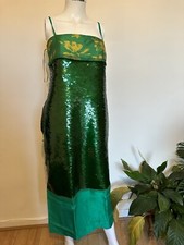 ZARA WOMAN SS24 MATCHING SEQUINNED DRESS LIMITED EDITION GREEN 2465/799 SALE