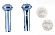 1968- 1973 Ford Mustang Bronco Door Lock Knobs Chrome Pins and Grommets set of 4