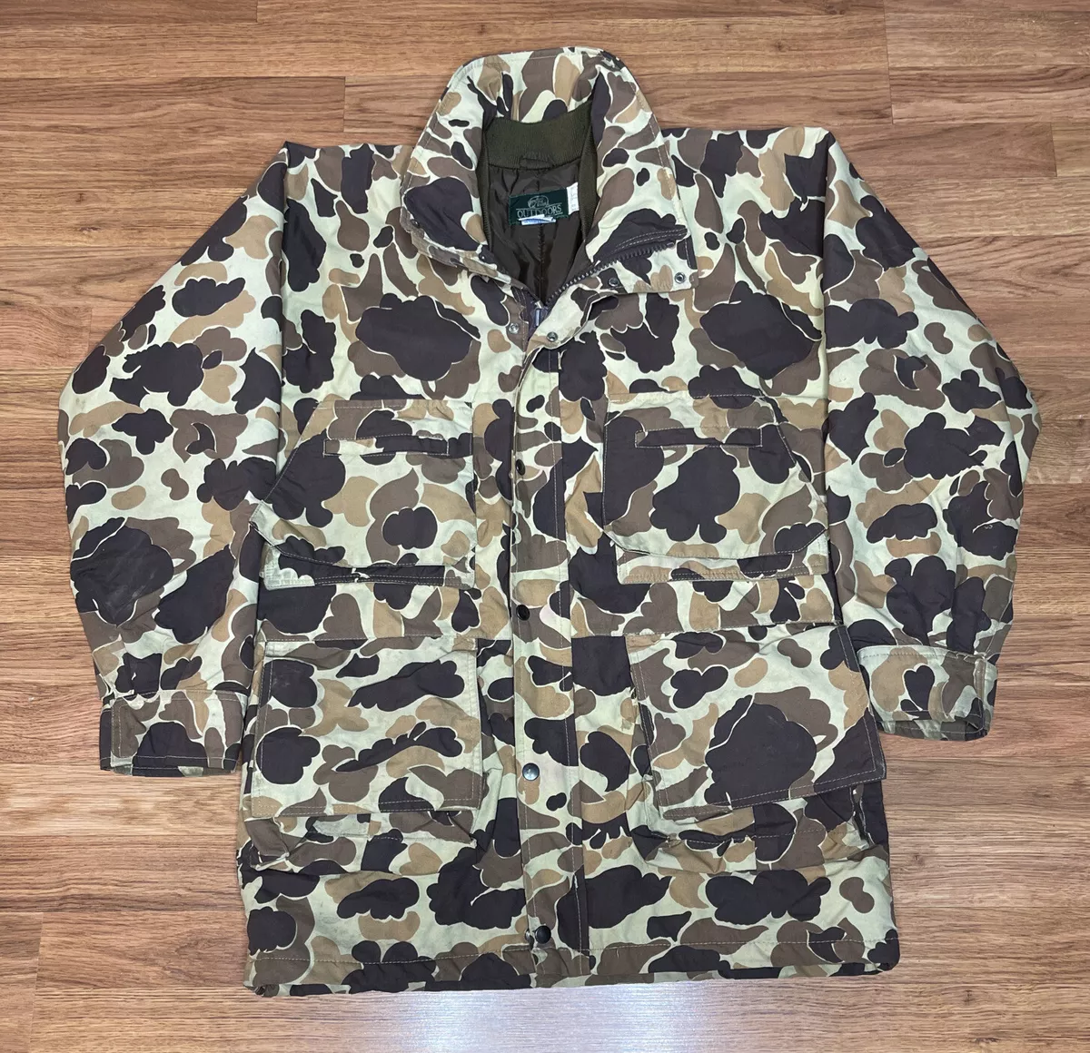 Vintage Bass Pro Shops Gore-Tex Duck Camo Jacket Size Medium Full Zip