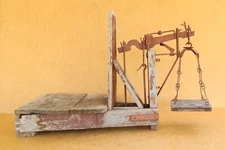 Antique Balance Scale Weighing Machine Merchant Old Painted 1810 Early 19th