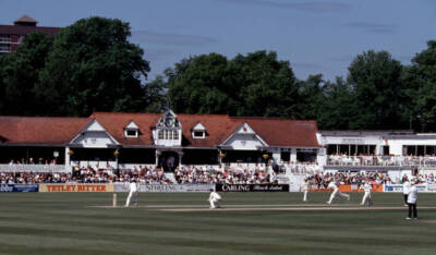 New Road cricket ground and pavillion during the Worcestershi- Old Cricket Photo
