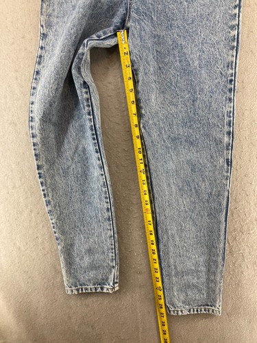 Jordache Damen Jeans 5 Regular Blau Tapered Mom Vintage 90er Acid Wash Schleifen - Bild 5 von 12