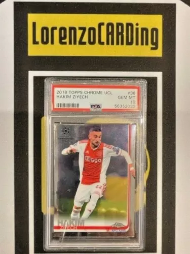 2018 Topps Chrome Hakim Ziyech Champions League #36 PSA 10 Ajax