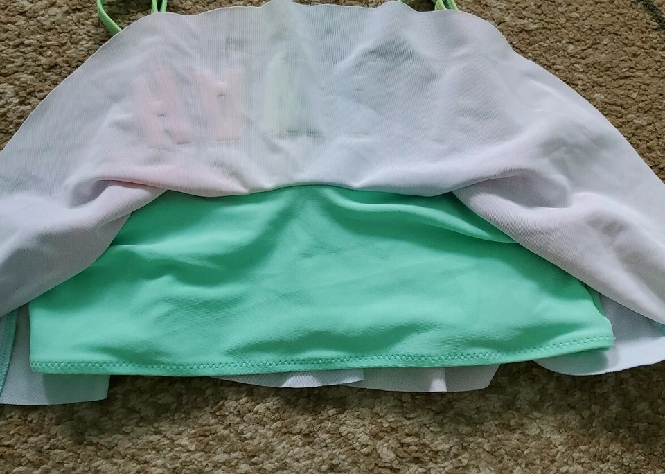 Купальный костюм для девочек H&M 2 шт. купальный костюм разноцветный ГАВАЙСКИЙ расклешенный размер 8-10 - Изображение 4 из 4