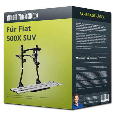 Menabo Fahrradträger Cobra Plus schwarz/silber für Fiat 500X SUV 334 - 3 Räder 