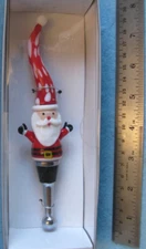 Santa Claus Blown Glass Wine Stopper LS Arts NIB New