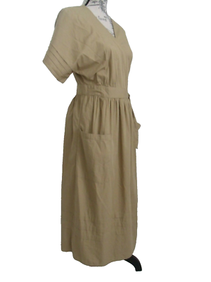 AMAZING WAREHOUSE KHAKI GREEN COTTON WRAP DRESS TALL SIZE 10 NWOT | eBay UK