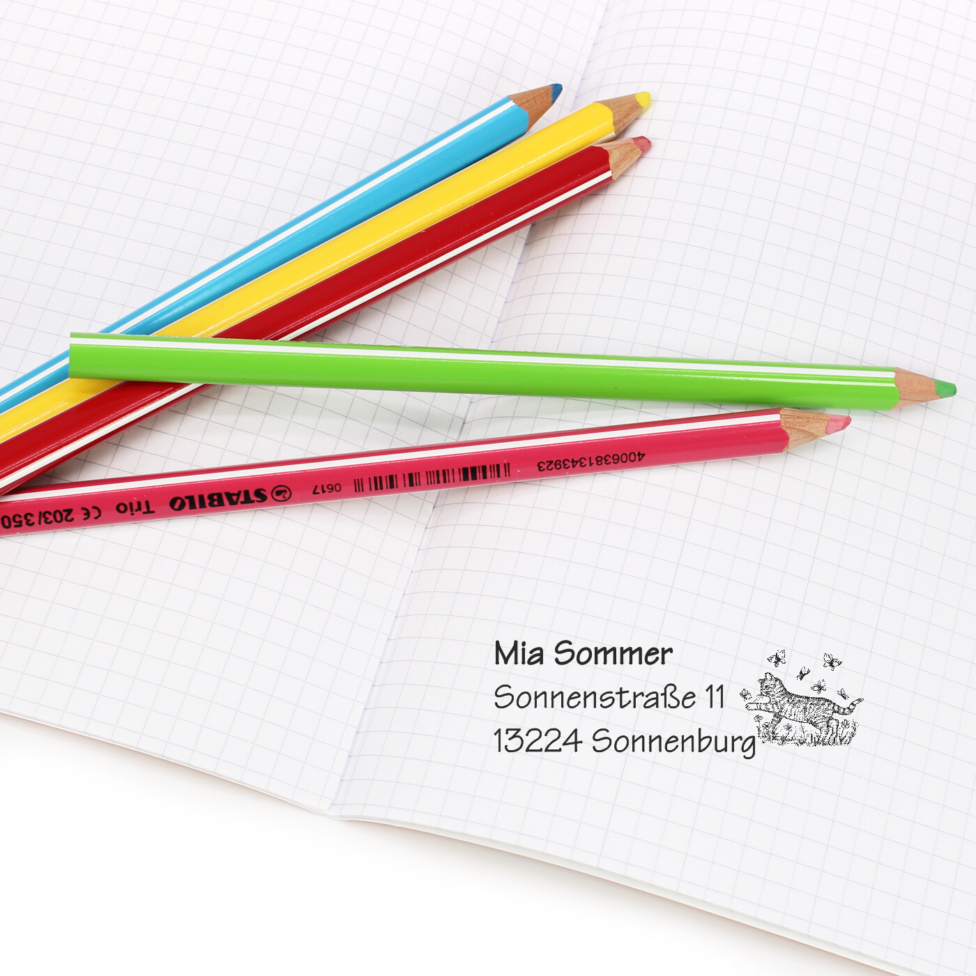 Stempel für Kinder personalisiert mit Namen Kinderstempel Geschenk Einschulung.