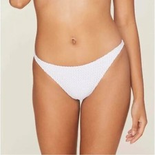 Andie X Demi Moore The Tropez Bikini Bottom In White Crochet Size Medium