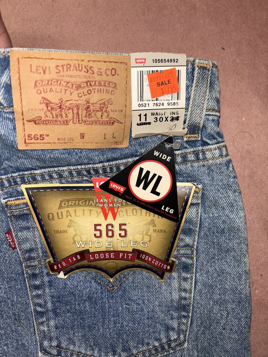 Vintage 1990's Levis 565 Wide Leg, Junior Deadstock NWT Vintage 1990's Levis 565 Wide Leg, Junior Deadstock NWT