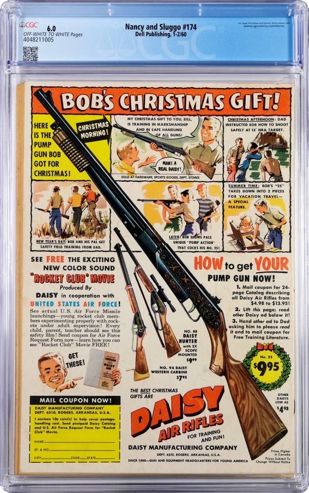 Nancy and Sluggo #174 CGC 6.0 (Feb 1960, Dell) by Ernie Bushmiller, Silver Age - Image 2 of 2