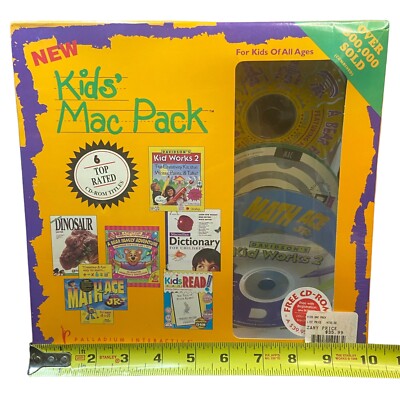 SEALED 1995 Kids Mac Pack 6 CD-ROM MAC Computer Games Palladium