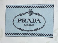 PRADA Logo Tag LABEL Replacement patch, 3"x2"
