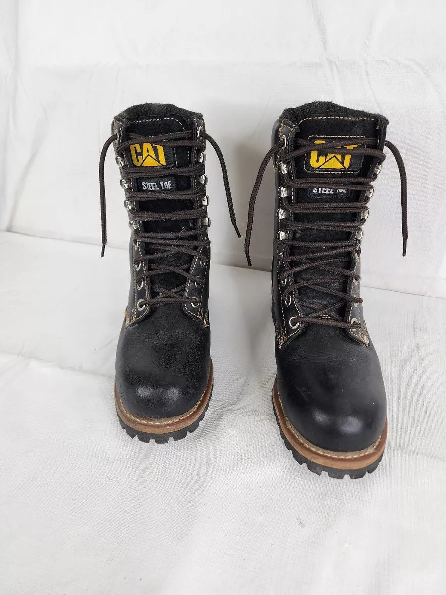 Black caterpillar work boots 2025