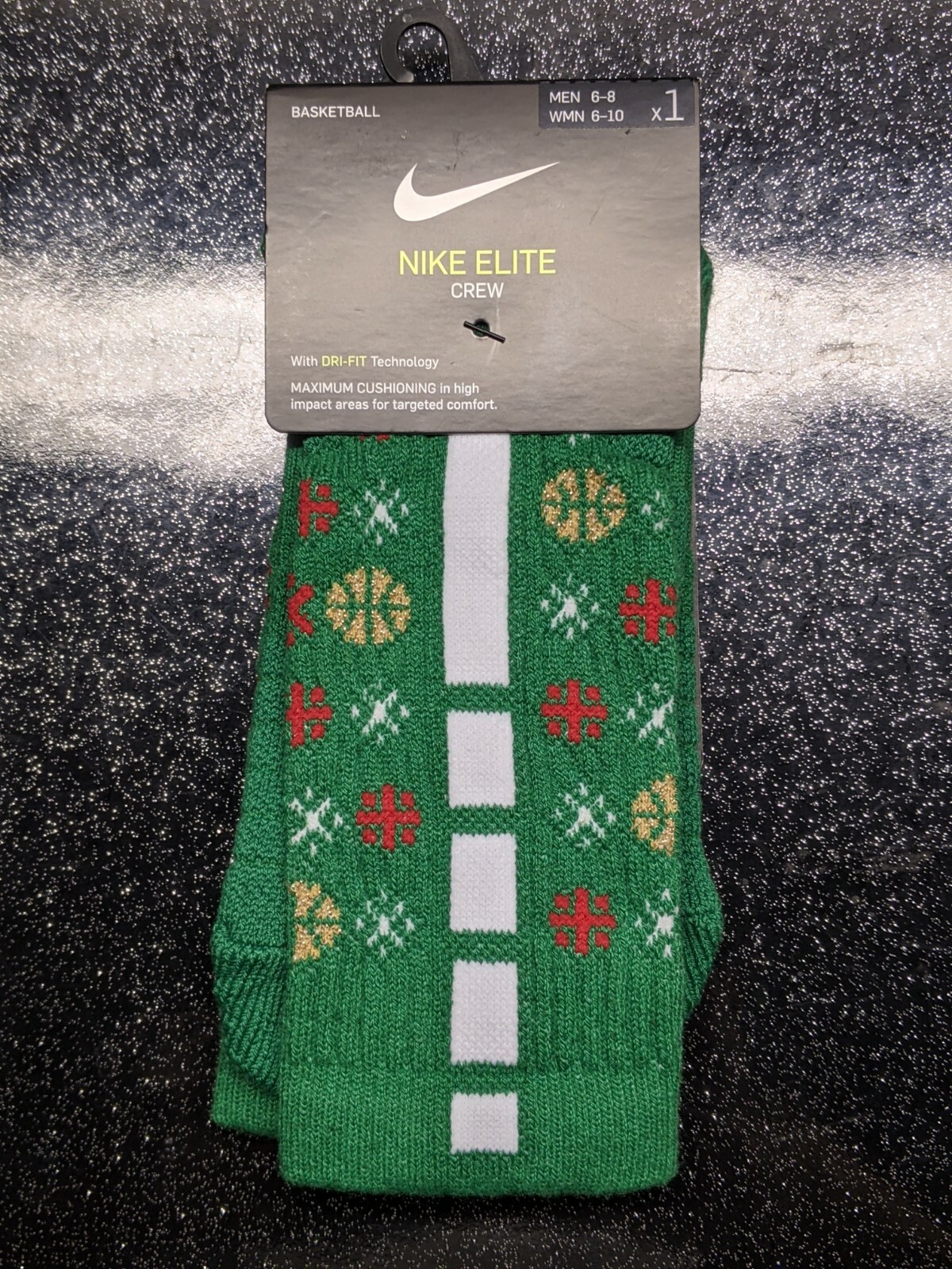 nike elite holiday basketball crew socks
