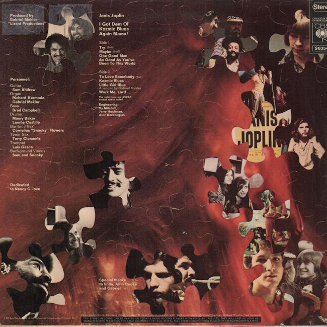 JANIS JOPLIN I Got Dem Ol' Kozmic Blues 1969 or. HOLLAND lp NEAR