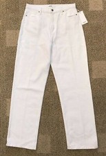 Womens Size 31 Hudson Faye Straight Jeans Crisp White High Rise Cotton Stretch