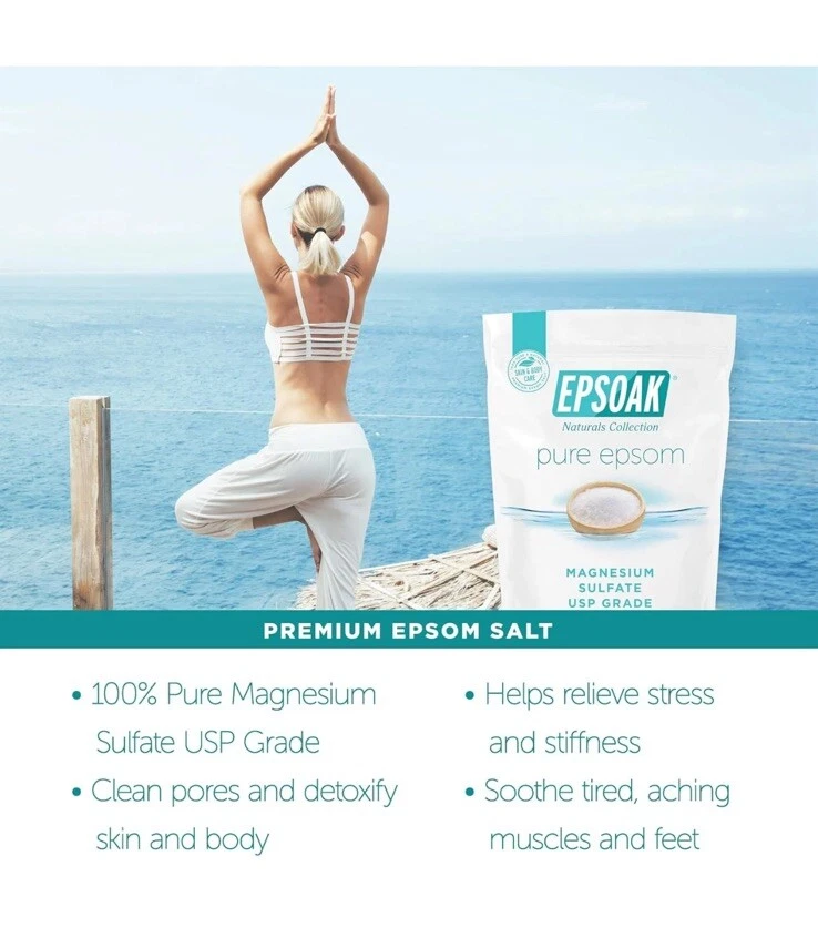 Epsoak Epsom Salt 19 lb. Bulk Resealable Bag Magnesium Sulfate USP - Image 3 of 4