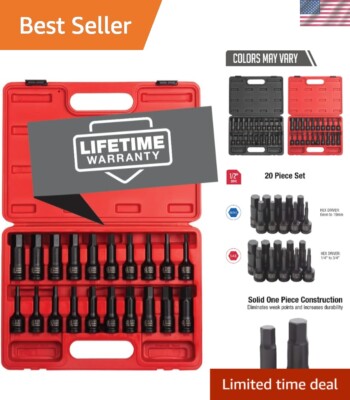 Master Impact Hex Driver Set - 20pcs, SAE/Metric, Heavy Duty with ...
