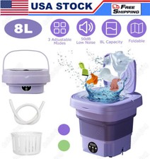 Portable Washing Machine 8L Foldable Mini Laundry Washer Machine RV Travel Home