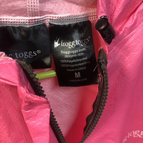 Frogg Toggs Outerwear Women M Medium Pink Full Zip Hooded Rain Jacket - Picture 2 of 3