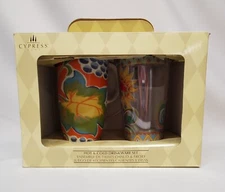 Cypress Home Hot & Cold 17 Oz Insulated Tumbler & Ceramic Mug Drinkware Set NIB