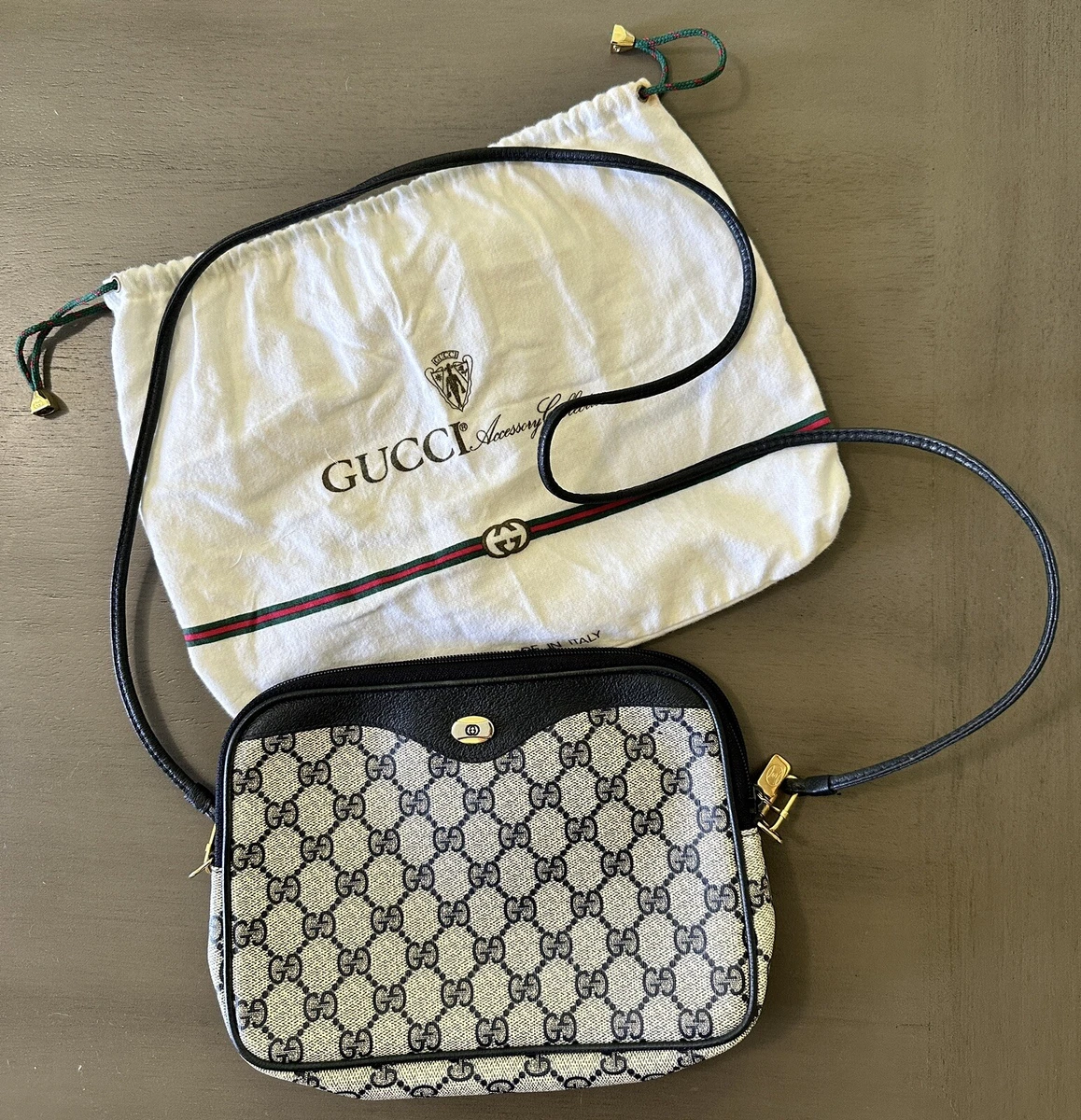 GUCCI Bag. Gucci Ophidia GG Supreme Vintage Monogram Blue Navy