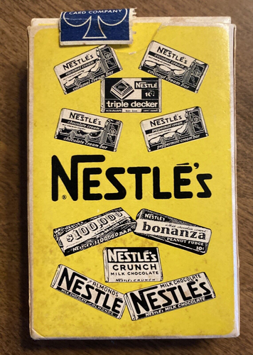Vintage Nestle Crunch Candy Bar Playing Cards Chocolate Food Advertising A9 - Picture 3 of 20