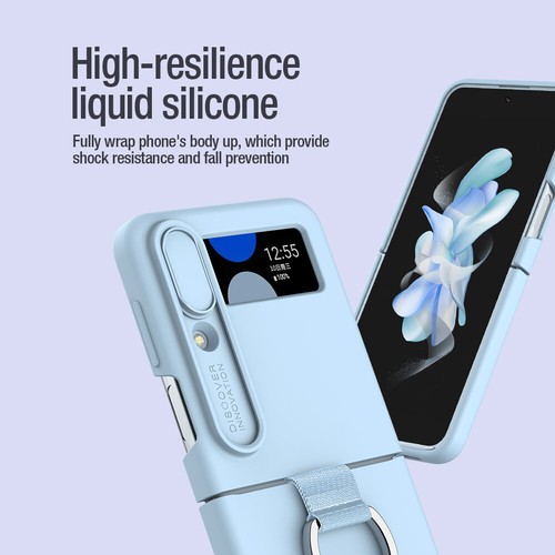 For Samsung Galaxy Z Flip 4 5G Case Nillkin Cam Shield Silky Silicone Soft Cover - Picture 9 of 15