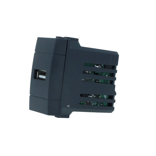 ETTROIT Modulo Presa Caricatore USB 5V 2,1A Colore Nero Compatibile Con Bticino - Foto 2 di 3