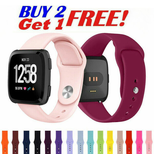 For Fitbit Versa 2 /1 /Lite Sport Silicone Strap Bracelet Soft Rubber Watch Band