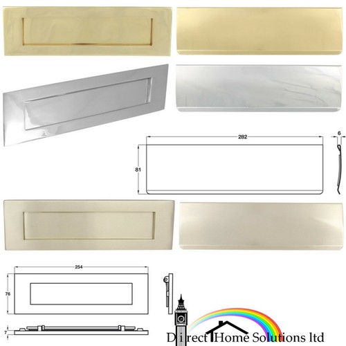 Hafele Sprung Flap Letter Plate & Interior Flap Mail Slot Post Box Door