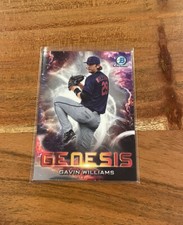 Gavin Williams 2021 Bowman Draft Chrome Genesis Rookie NRMT+ Guardians!!