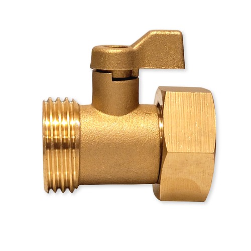 Garden Hose Shut off Valve Heavy Duty Solid Brass Pipe Faucet Connector w/Washer - Picture 4 of 16